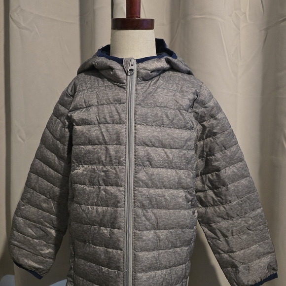 GAP Other - GAP Gray Puffer Jacket with Hood and Quilted Design
